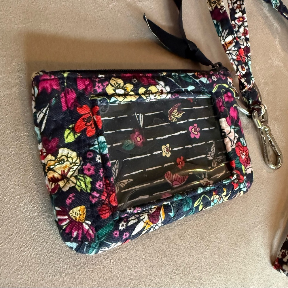 Vera Bradley ID Holder Lanyard. Floral Flowers NWOT